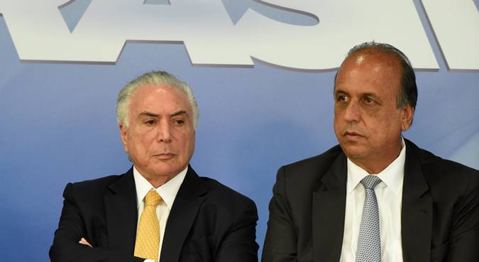 Temer revela ter sido cogitada a retirada de Pezão do governo do RJ