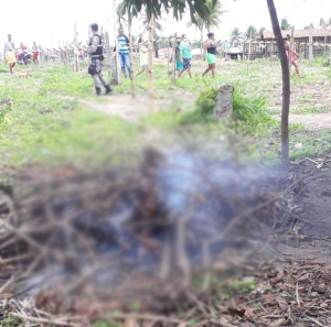REVOLTA: Moradores prendem e queimam vivo homem acusado por estupro contra menina de 10 anos em comunidade rural de Alhandra