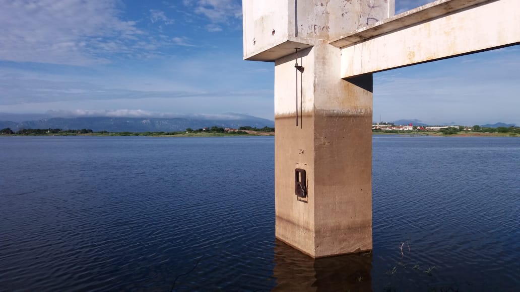INVERNO: Açude Jatobá em Patos continua recebendo uma boa recarga de água com as chuvas que caem nas Espinharas