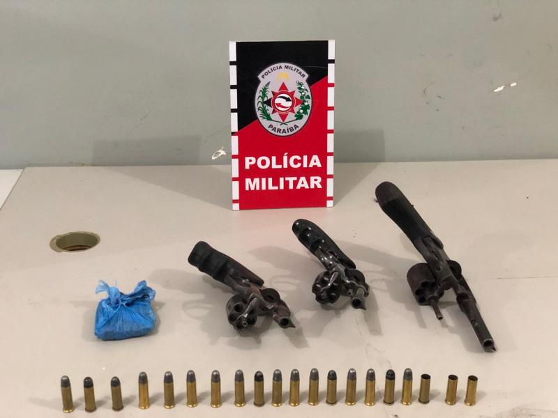 EM BAYEUX: Polícia prende trio e apreende armas de fogo no Rio do Meio