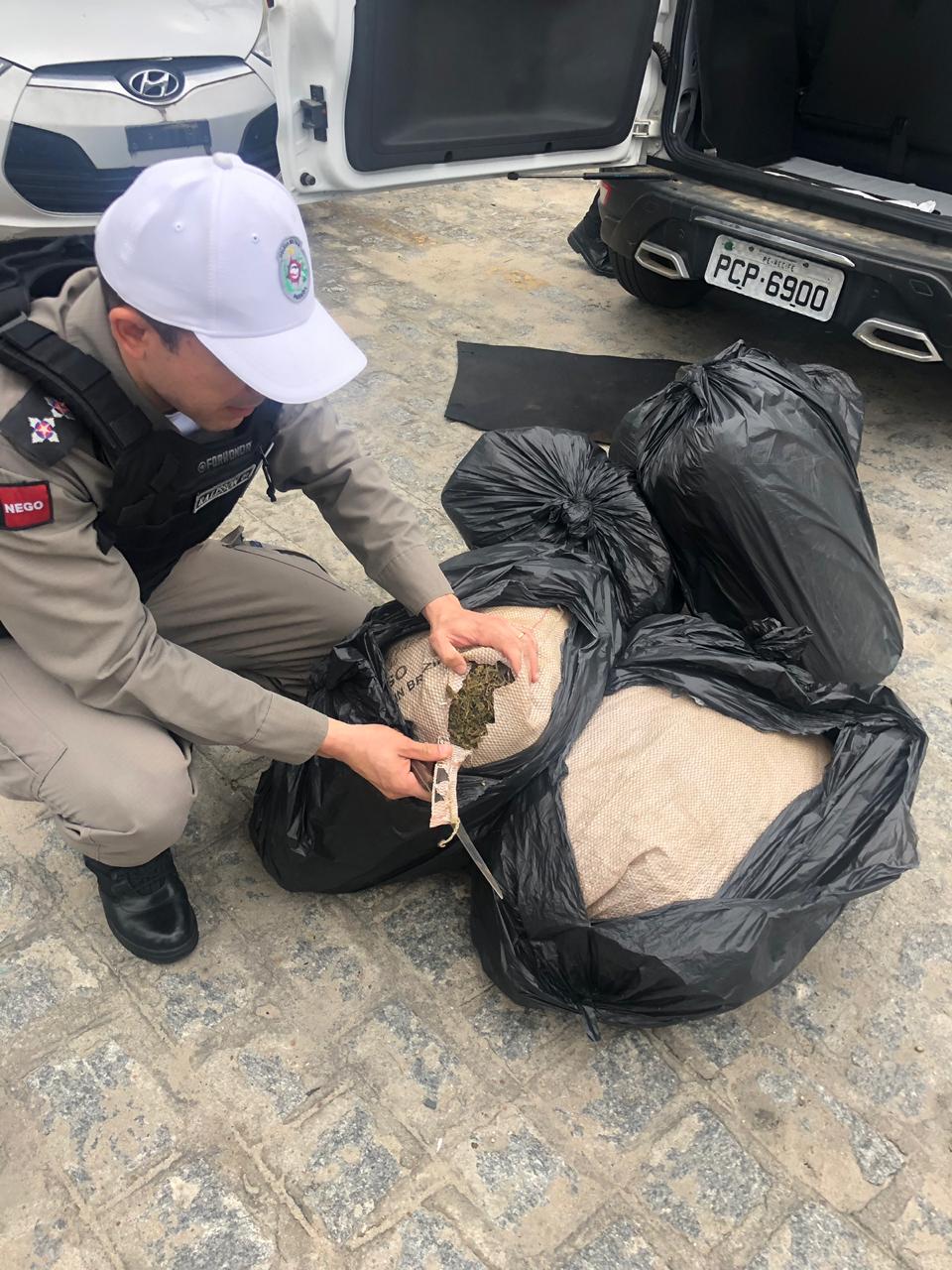 Polícia prende duas mulheres no Distrito de Galante com 50km de maconha transportada para João Pessoa