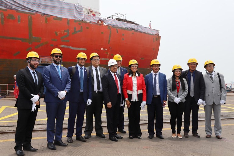 Na China: vice-governadora Lígia Feliciano e comitiva discutem instalação de estaleiro em Lucena