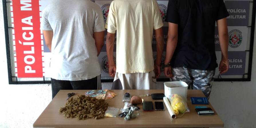 Polícia apreende cocaína, skank, êxtase, maconha, arma e munições com 4 suspeitos no loteamento Cidade Maravilhosa, em João Pessoa