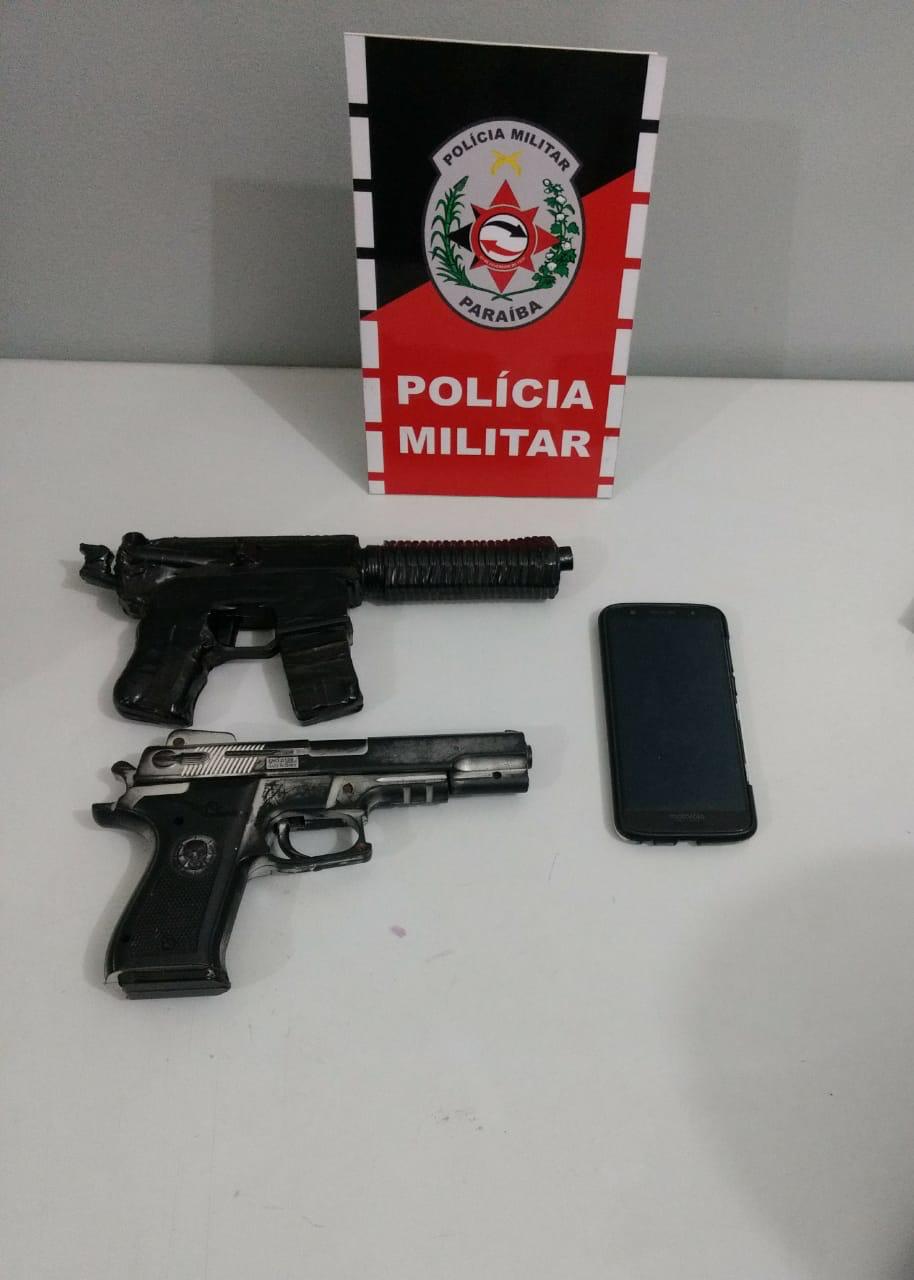 Força Tática do 7º Batalhão prende suspeitos de praticar assalto com armas de brinquedo em Sapé