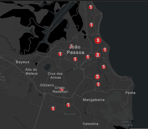João Pessoa tem 51 bairros com pacientes contagiados pelo Covid-19;  Cristo Redentor, Manaíra e Mangabeira lideram os números
