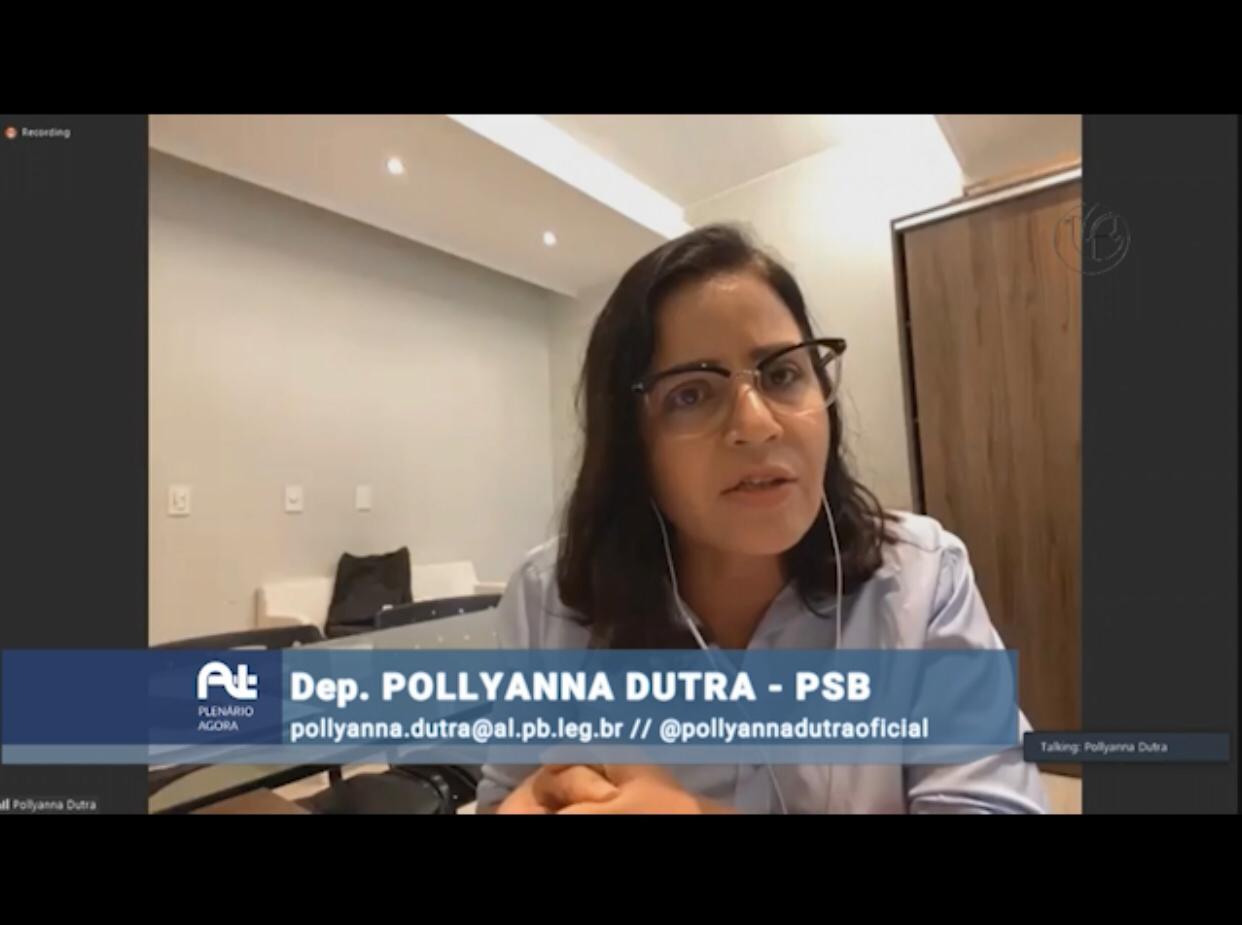 ALPB aprova quase 40 matérias da deputada Pollyanna voltadas ao enfrentamento da Covid-19