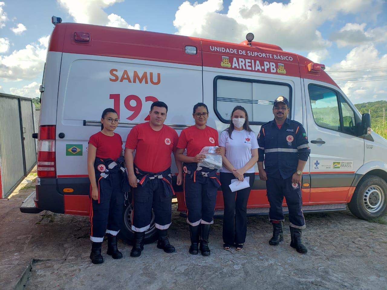 Presidente do Coren-PB entrega máscaras PFF II para equipes do Samu em municípios do interior do Estado