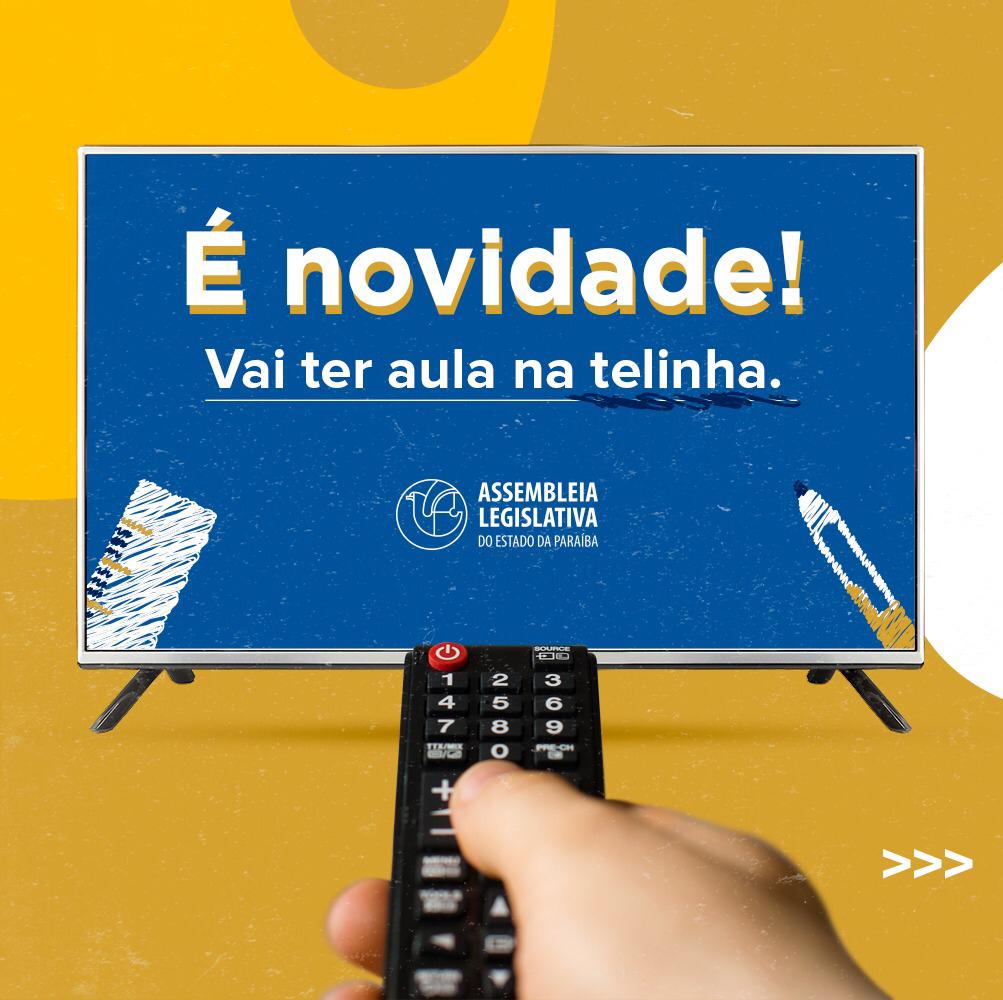Estudantes da rede estadual de ensino da Paraíba vão poder assistir aulas pela TV Assembleia no período de quarentena