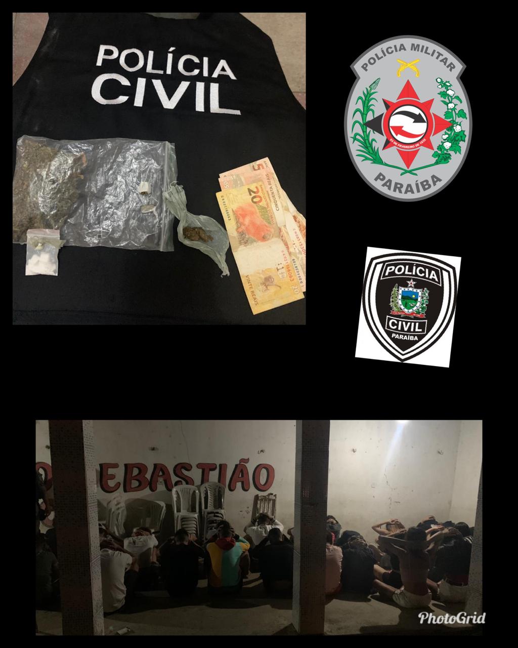 Polícia da Paraíba prende traficante e acaba festa regada a drogas em Cuité