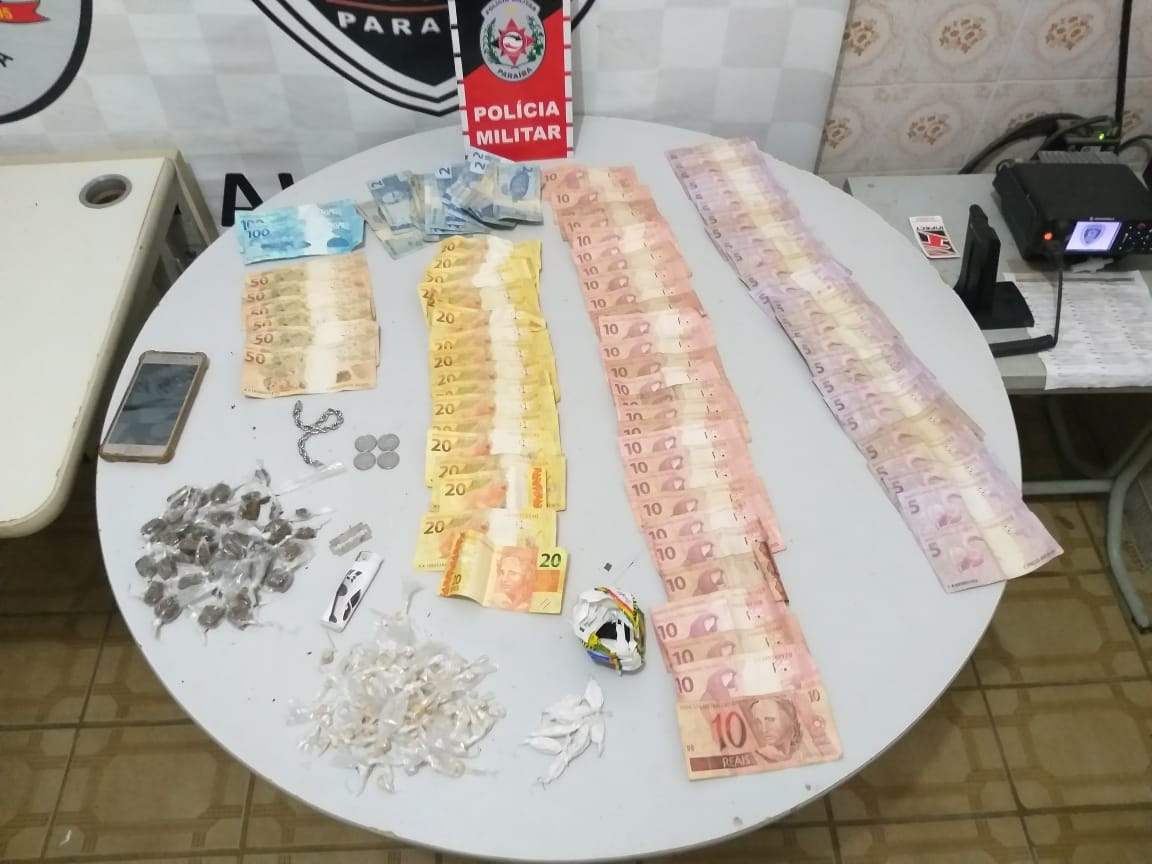 Polícia Militar da Paraíba prende dupla suspeita de tráfico em Rio Tinto