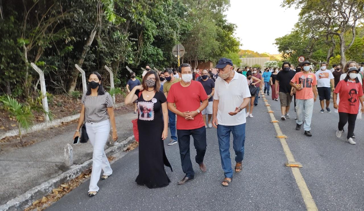 Anisio e Percival participam de ato contra o que classificam de intervenção na UFPB; a nomeação do professor  Valdiney Gouveia para reitor da instituição