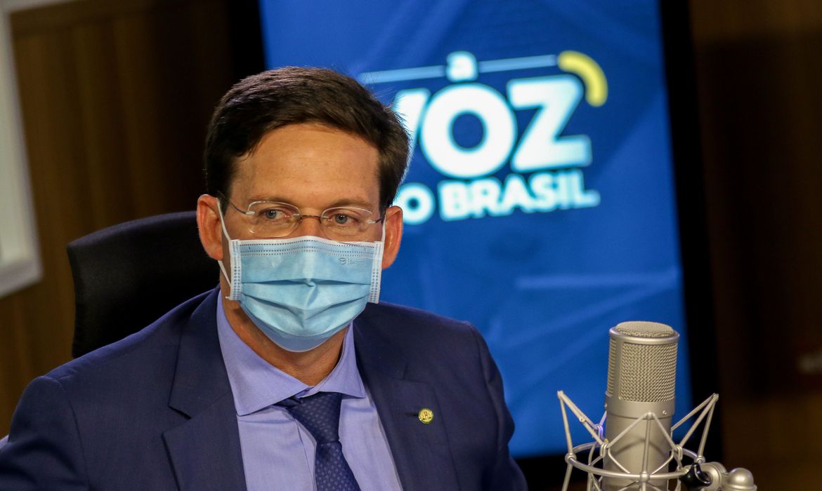 O ministro da Cidadania,João Roma, participa do programa A Voz do Brasil