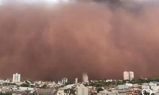 Tempestade de areia atinge cidades do interior de São Paulo