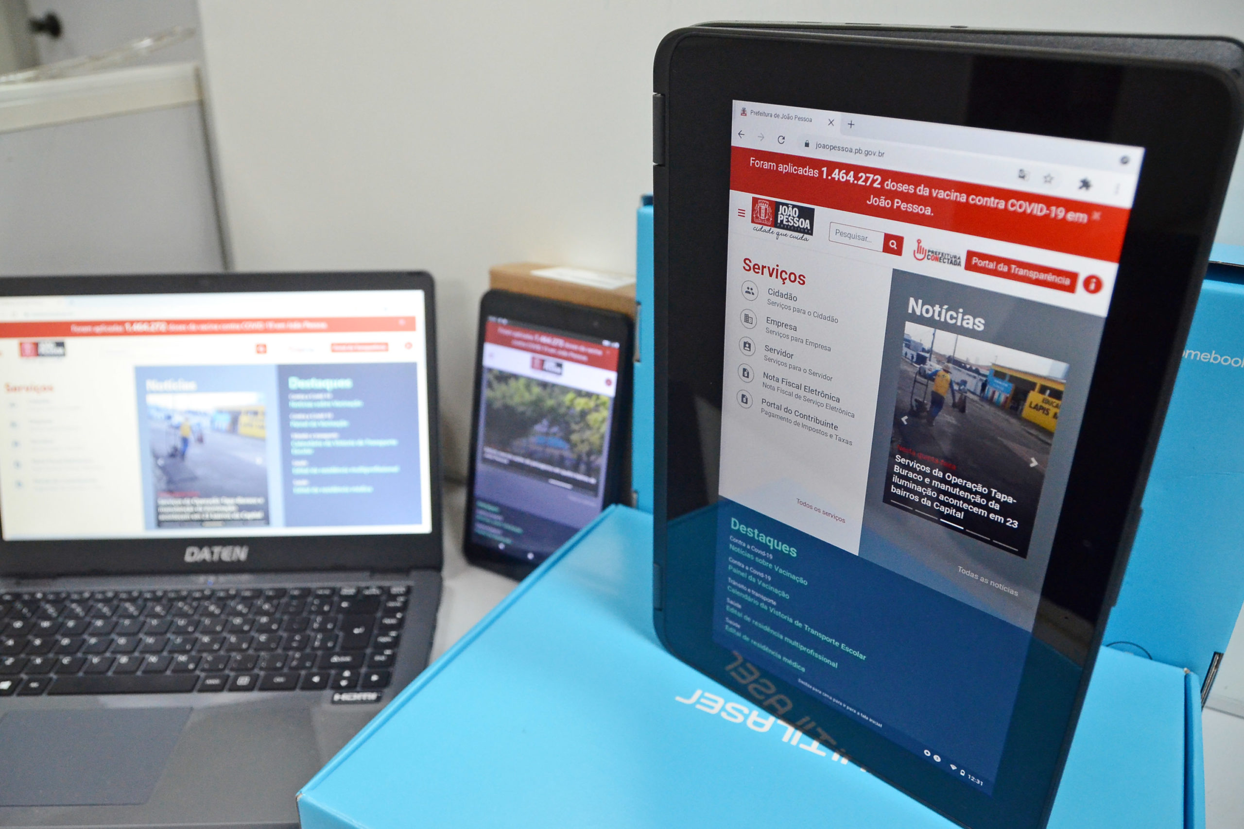 A partir desta quarta-feira, Prefeitura de João Pessoa inicia entrega de tablets e chips com internet para alunos da Rede Municipal de ensino