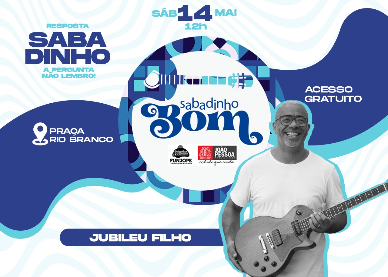 Só música boa, alegria e diversão, Sabadinho Bom terá chorinho com a guitarra elétrica de Jubileu Filho