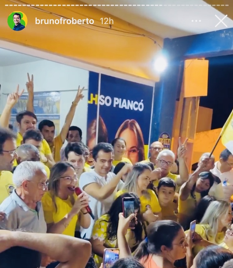 Salada mista; candidato ao senado e bolsonarista, Bruno Roberto faz campanha em Piancó no palanque de João Azevêdo
