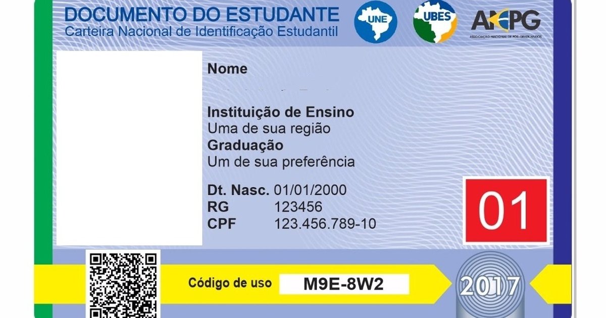 Carteira Nacional dos Estudantes - Documento do Estudante 2023 Carteirinha  de estudante 2023 a carteirinha oficial da Meia-entrada