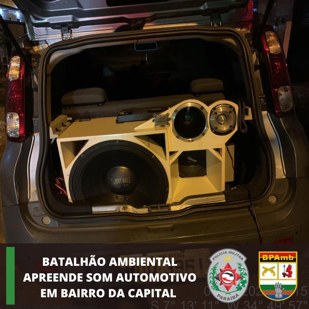 Som alto: Batalhão Ambiental apreende som automotivo e aplica multa de R$ 5 mil ao proprietário do equipamento