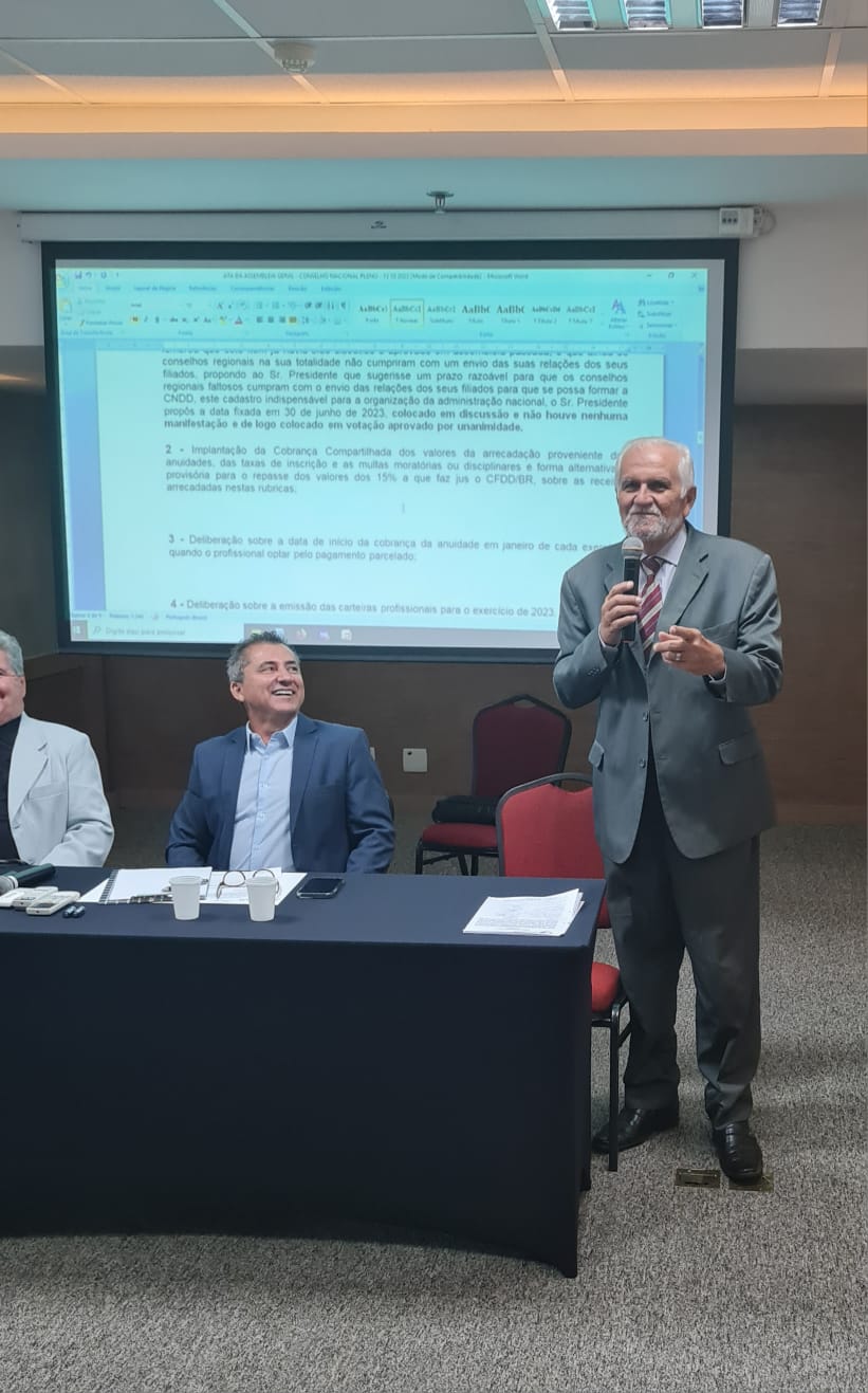 Presidente CRDD/PB, Beto Montenegro participa de Assembleia Geral Extraordinária da CFDD/BR, em Brasília