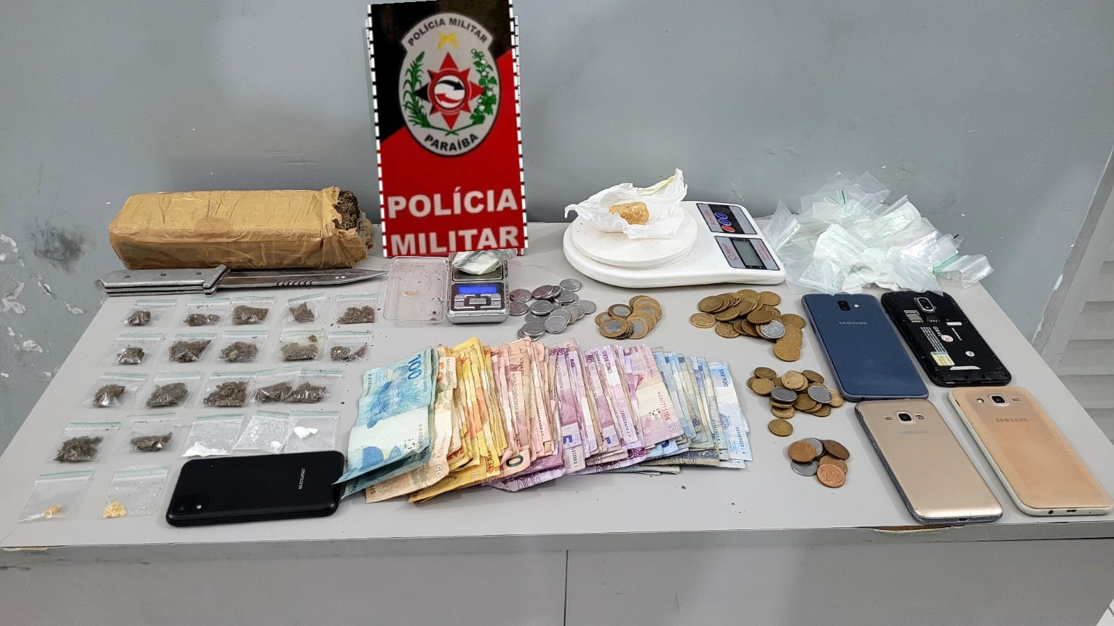 Polícia Militar prende suspeito por tráfico de drogas em Sapé