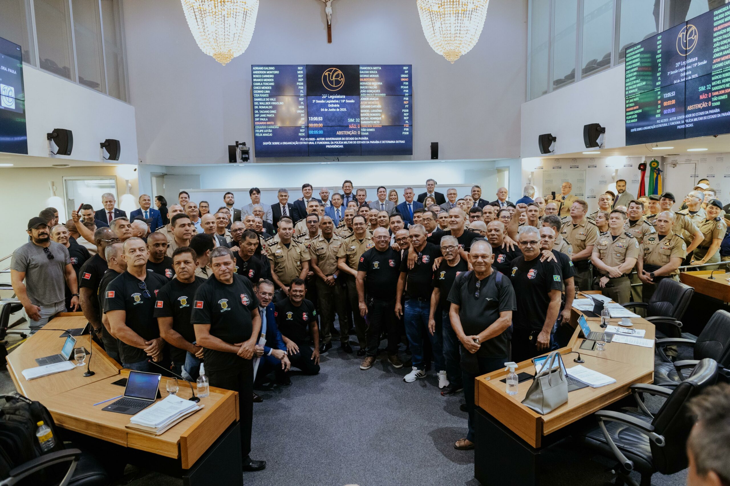 Em votação unânime, Assembleia Legislativa aprova projeto de reestruturação da Polícia Militar da Paraíba